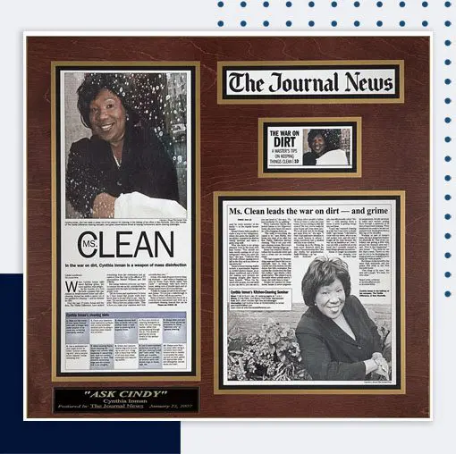 Ask Cindy How, plaque with articles