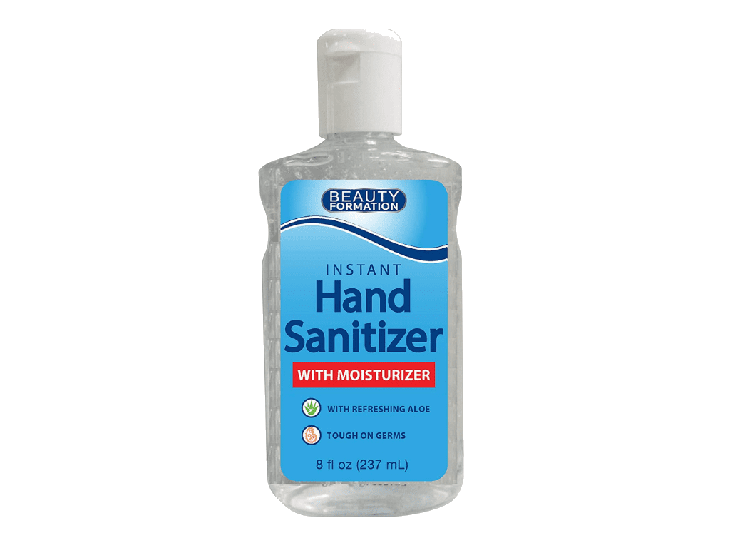 a bottle of hand sanitizer