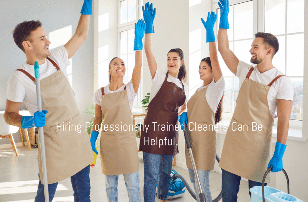 ask cindy how: a picture of five professional cleaners in a home