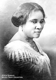 A photograph of Madam C.J. Walker - African American Entrepreneur-Philanthropist-Political & Social Activist (12/23/1867- 5/25/1919)