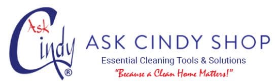 A logo for ask cinder, an essential cleaning tool.