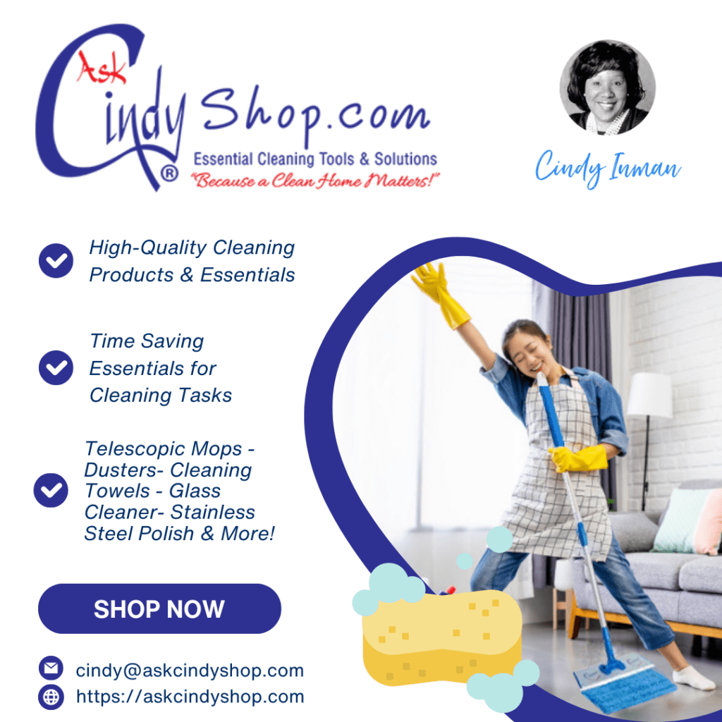 promo image to purchase glass cleaner from AskCindyShop for House cleaning