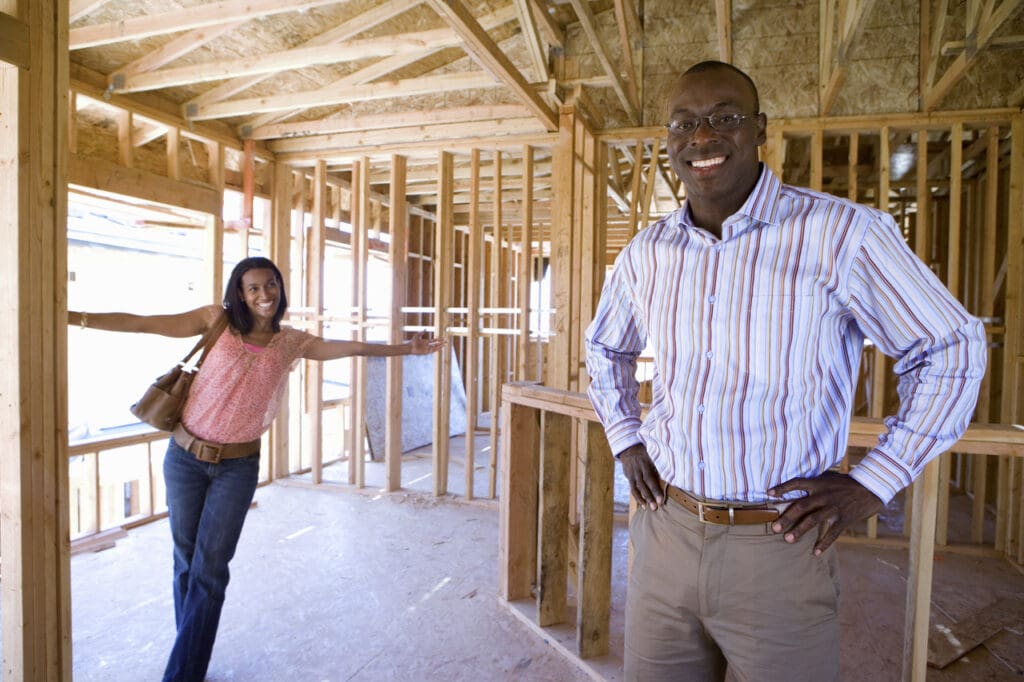 ask cindy post construction cleaning guidance: a happy couple in there under house currently being built