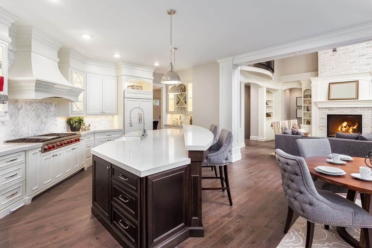 a clean white kitchen
